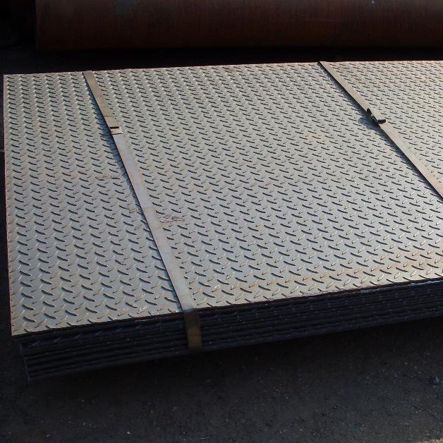 定尺加工花纹钢板 扁豆形钢板 天物本库 Q235B防滑板 热轧花纹板