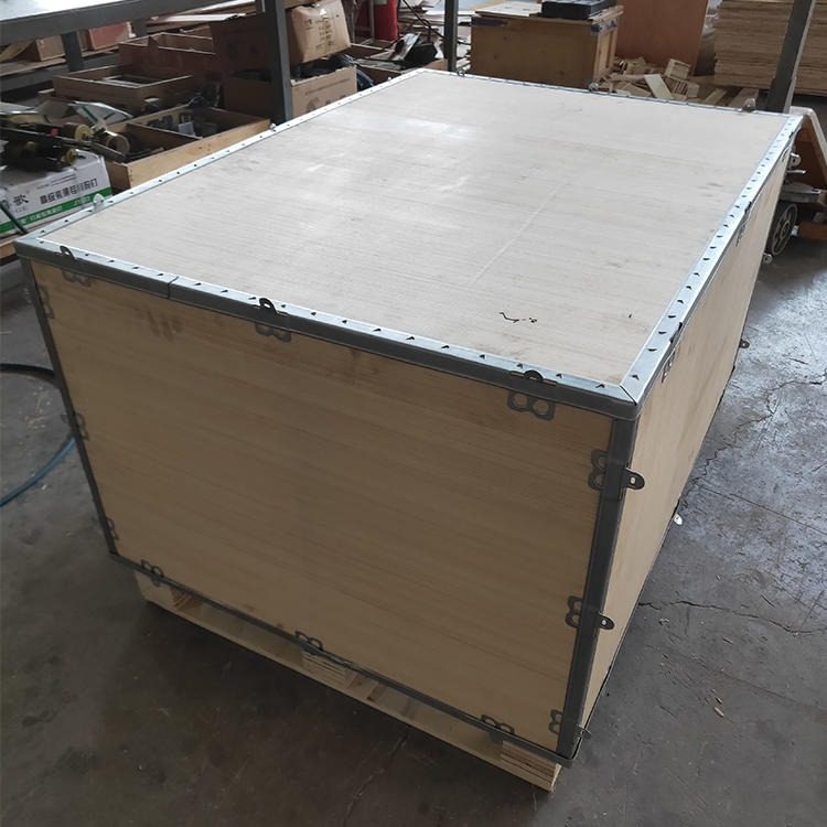 黄岛辛安钢带箱厂家定制批发钢带箱箱体牢固不易变形可多次使用