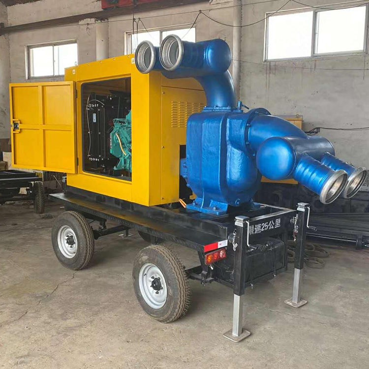 奥莱 防汛排污移动泵车 移动式柴油水泵 12寸柴油机混流泵图片