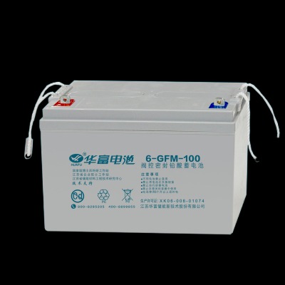 华富蓄电池6-GFM-100 铅酸性免维护电池 华富蓄电池12V100AH UPS机房应急
