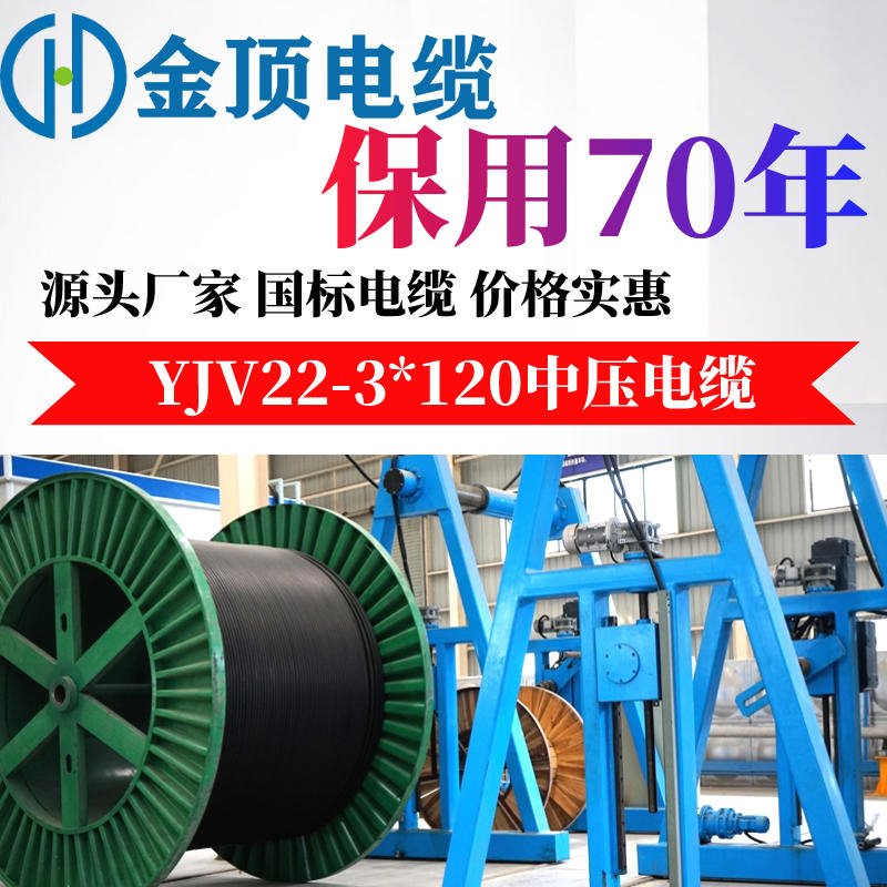 四川电线电缆 3X120 高压电缆型号 电缆YJV 铜电缆 金顶电缆
