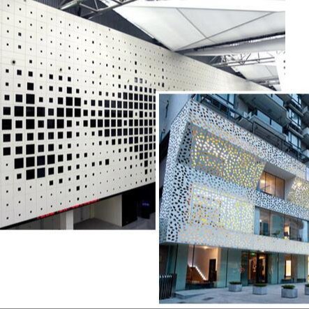 优衣库艺术雕刻镂空铝单板装饰幕墙 建筑材料镂空雕花铝单板图案精美设计