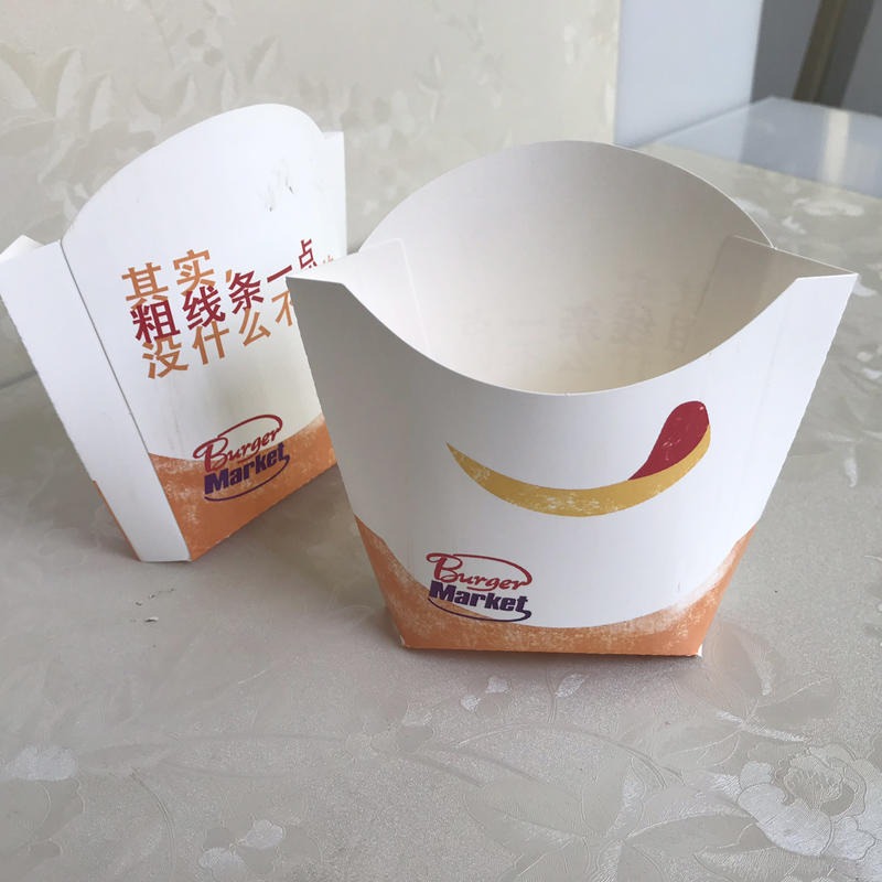 深圳薯条包装盒 异形盒  机器粘盒 纸盒印刷加工定制图片