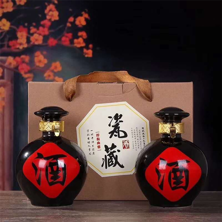 景德镇陶瓷酒瓶1斤 礼盒套装厂家 亮丽陶瓷