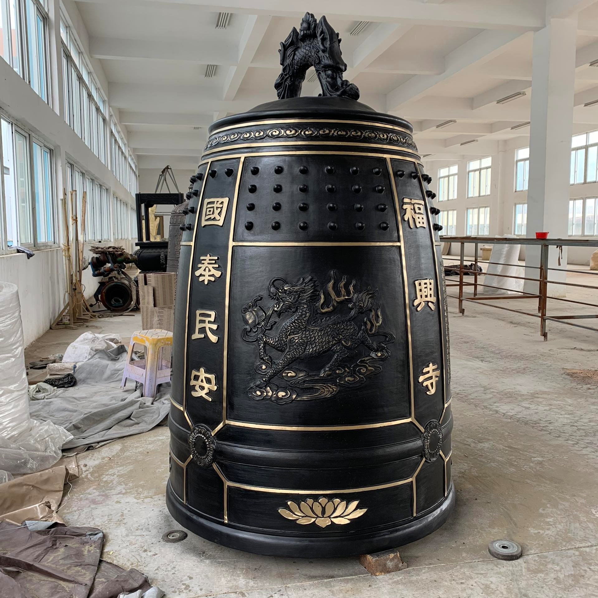 佛教道教喇叭口大型铜钟，风景区纯铜宝钟，建筑工程安全警钟