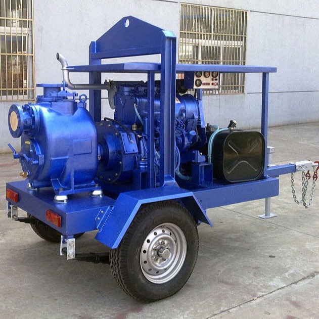 高吸程柴油机防汛排涝移动泵车  DN200柴油机自吸泵 大流量柴油机水泵机组