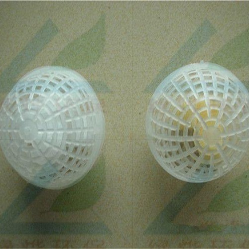 多孔球型悬浮填料，悬浮生物填料球，悬浮球填料直径100mm