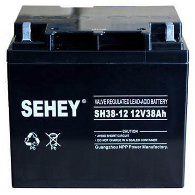 SEHEY西力蓄电池SH38-12 12V38AH免维护铅酸蓄电池 UPS太阳能光伏发电专用 现货直销