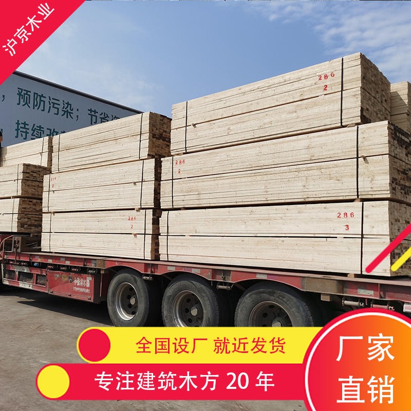 沪京木业 轨道用的木方 三米进口木方 建材建筑方木