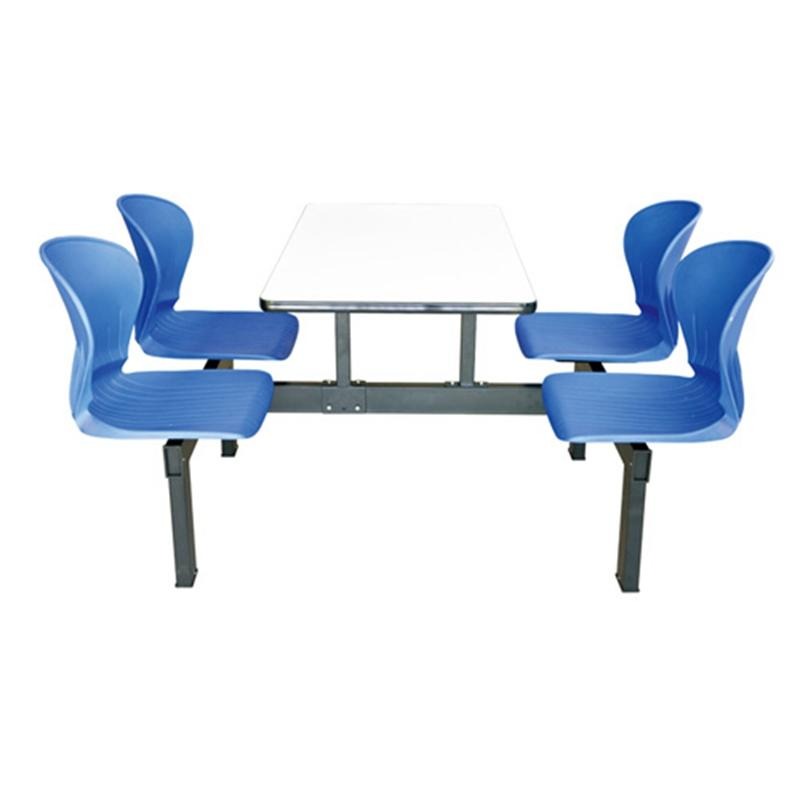 学校员工食堂餐桌椅 玻璃钢4人位餐桌椅 尚邑家具STCZY-00011