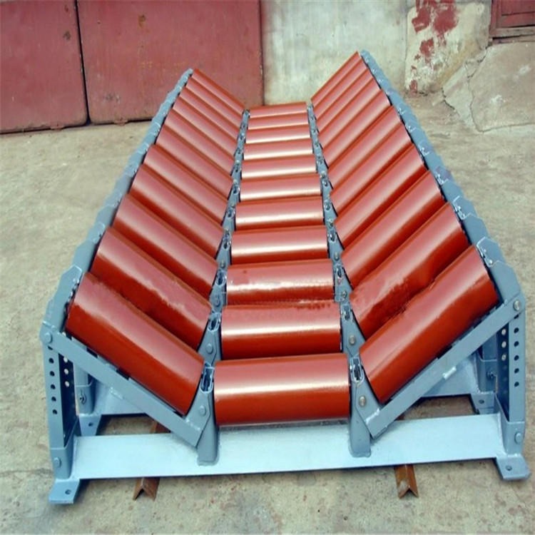 槽型托辊 槽型托辊是带式输送机的关键部件 九天生产适用于巷道运输