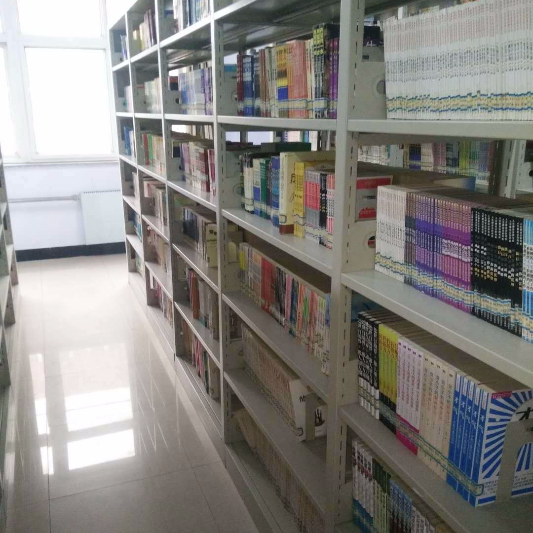 河北秦皇岛学校图书馆单双面书架定生产厂家 阅览室木护板图书架批发价格