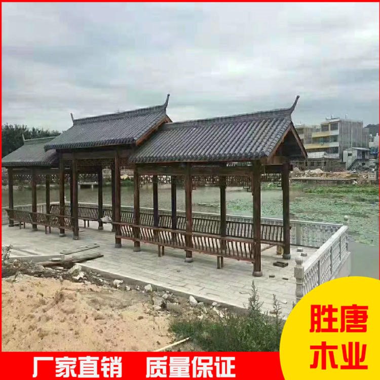 七彩长廊 防腐木长廊 古建长廊设计 诚信厂家 承接工程