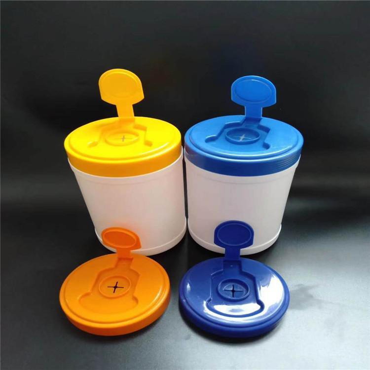 彩盖塑料湿巾桶 酒精塑料包装桶 博傲塑料 湿巾桶