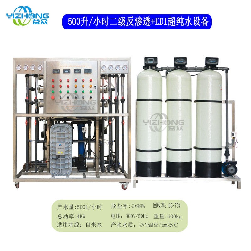 益众厂家直销EDI超纯水系统 超纯水设备 实验室超纯水设备YZ-1000EDI EDI设备