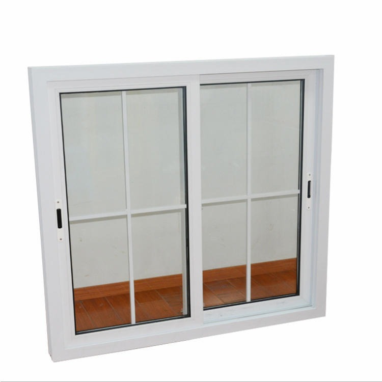 定制塑钢推拉窗 带纱网海螺塑钢推拉窗定制 工程塑钢窗
