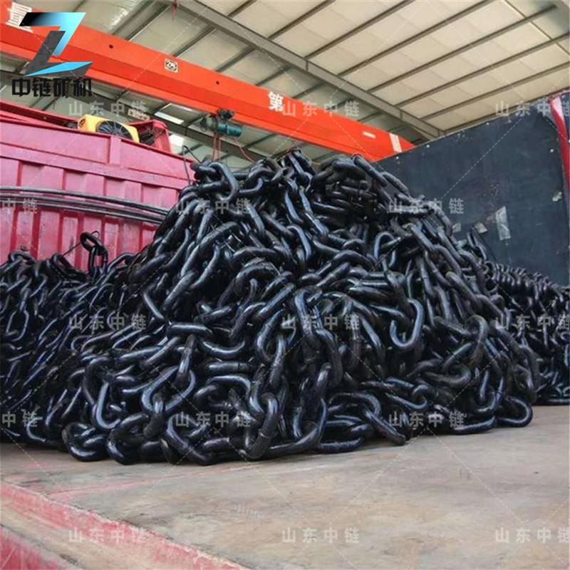 锻打热处理矿用起重链条 34x126刮板机用圆环链条 洗煤厂用圆环链图片