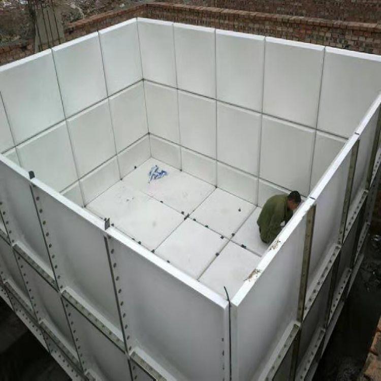 拼装式水箱 消防玻璃钢水箱 泽润90立方水箱