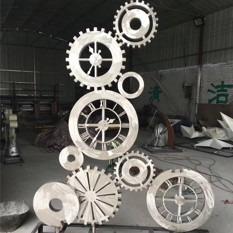 不锈钢齿轮雕塑 工业主题雕塑 不锈钢雕塑制作 唐韵园林