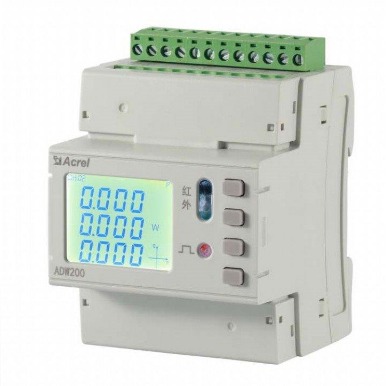 5G基站供电监控方案  安科瑞运维计量电能表  ADW210-D10-1S   支持复费率 按键操作 LCD显示