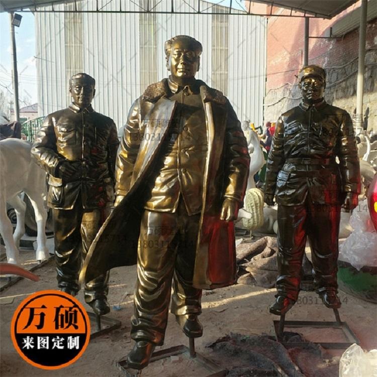 万硕 玻璃钢人物雕塑定做 中国名人雕塑装饰