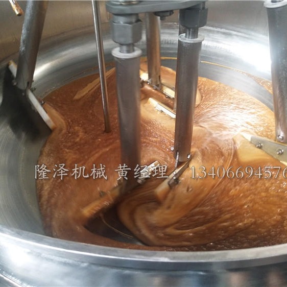 300L花生糖自动搅拌机 煮芝麻糖的机器 大型商用雪花酥搅拌炒锅