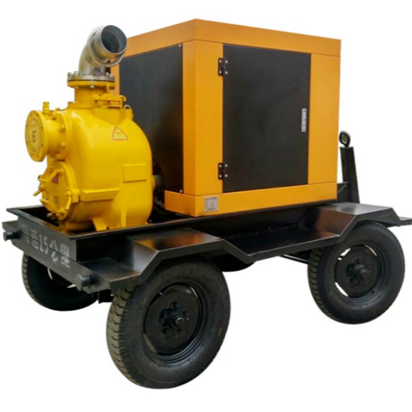 上海中球SP型柴油机自吸排污泵 4轮拖车用自吸泵图片