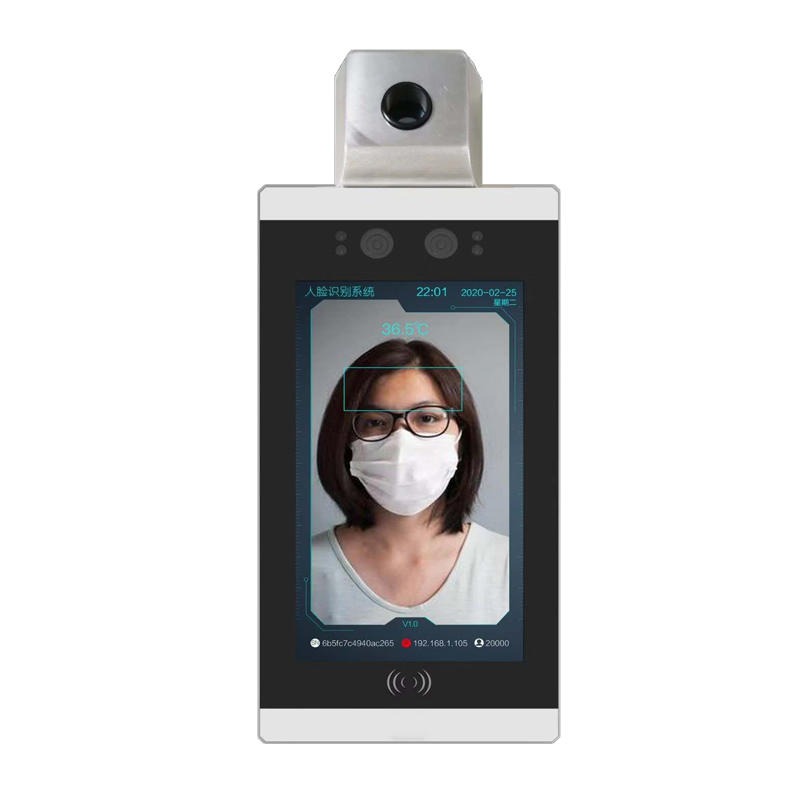 凌卡智能立式人脸测温一体机 LK-1008红外线人脸识别测温门禁一体机 人体发热筛查系统