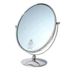红素金属铬色110-1双面化妆镜 椭圆台式双面镜 双面柜台镜免费设计logo 100件起订不单独零售图片