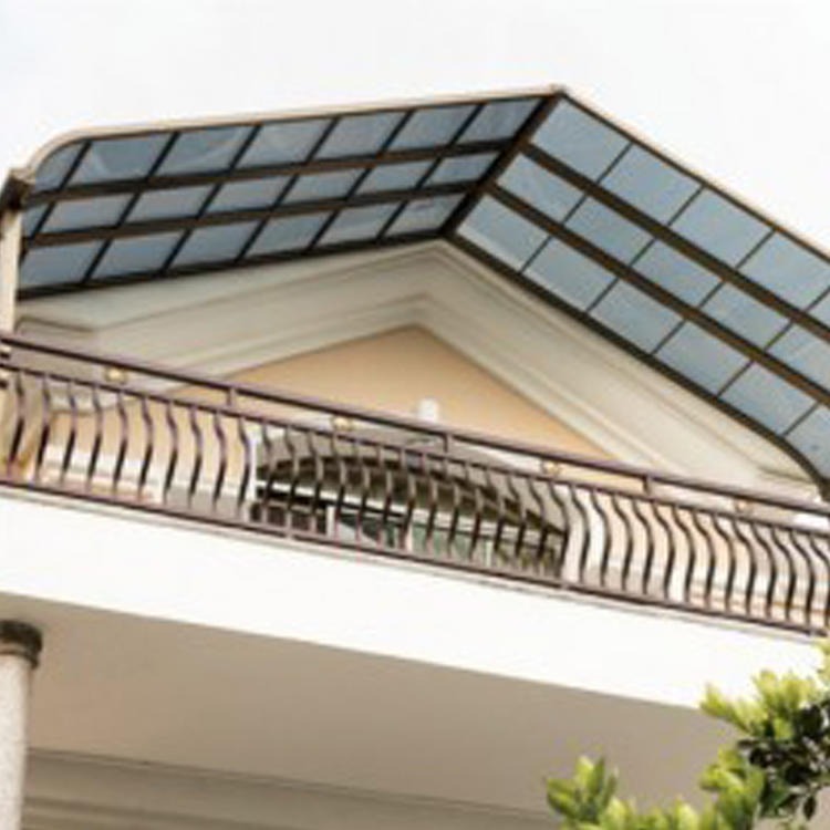 室外阳台无声雨棚 铝合金露台棚 铝合金透明遮阳棚 经典设计 高端定制