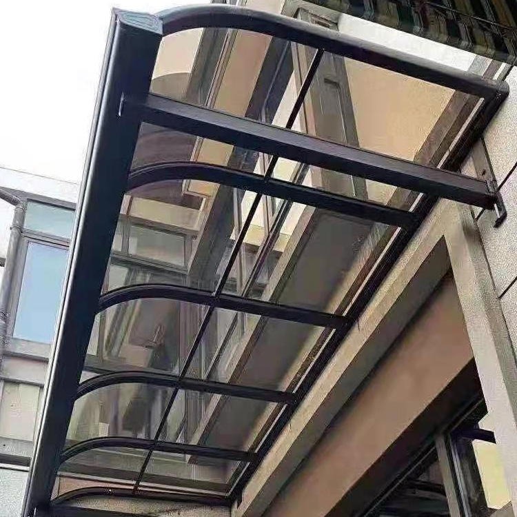 重庆专业雨棚厂 校园景观雨棚 透明铝合金雨棚 欧式窗台遮阳棚 量大价优