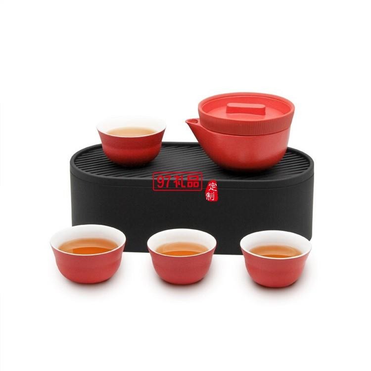 红素小泡蛋轻便型快时尚茶具 时尚商务茶具套装 可定制logo