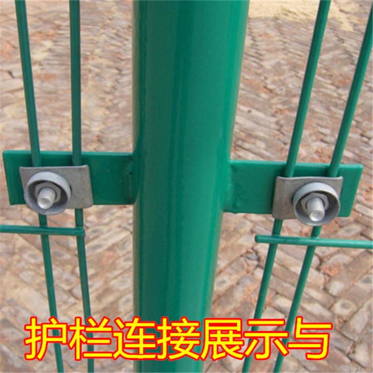 安平百瑞供应河南电厂围栏网 绿色铁丝围栏网价格 双边丝护栏网现货