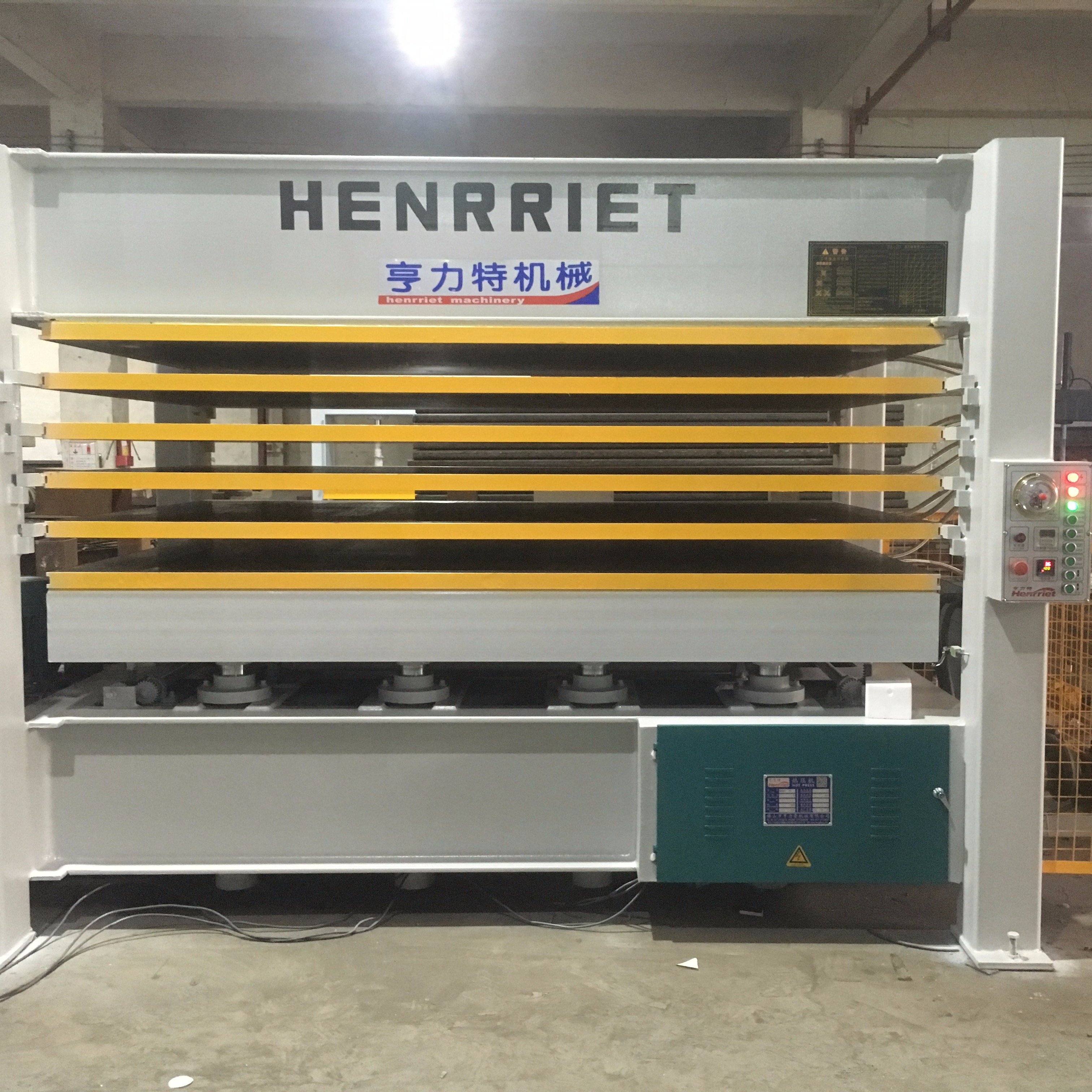 佛山亨力特厂家批发1.7米x2.8米x120吨x5层铝蜂板热压机