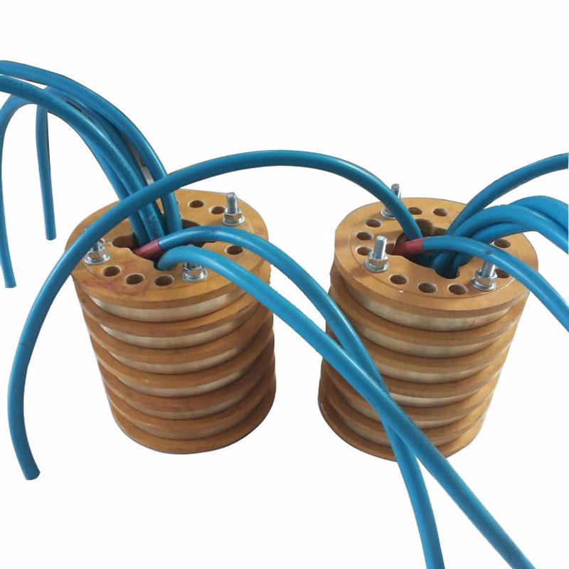 线缆卷筒组装集电环 机械设备线缆盘用滑环 大电流软线连接导电环厂家定做图片