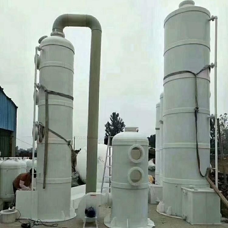 二手净化塔   想买一台二手500型PP酸雾吸收器     四会二手2.2米PP环保净化塔价格