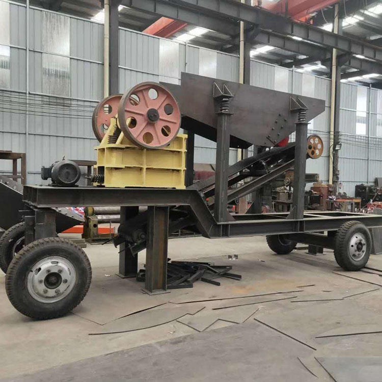 车载移动式制砂机 移动式制砂生产线 时处理50吨河石制砂机 小型移动式石头制砂机