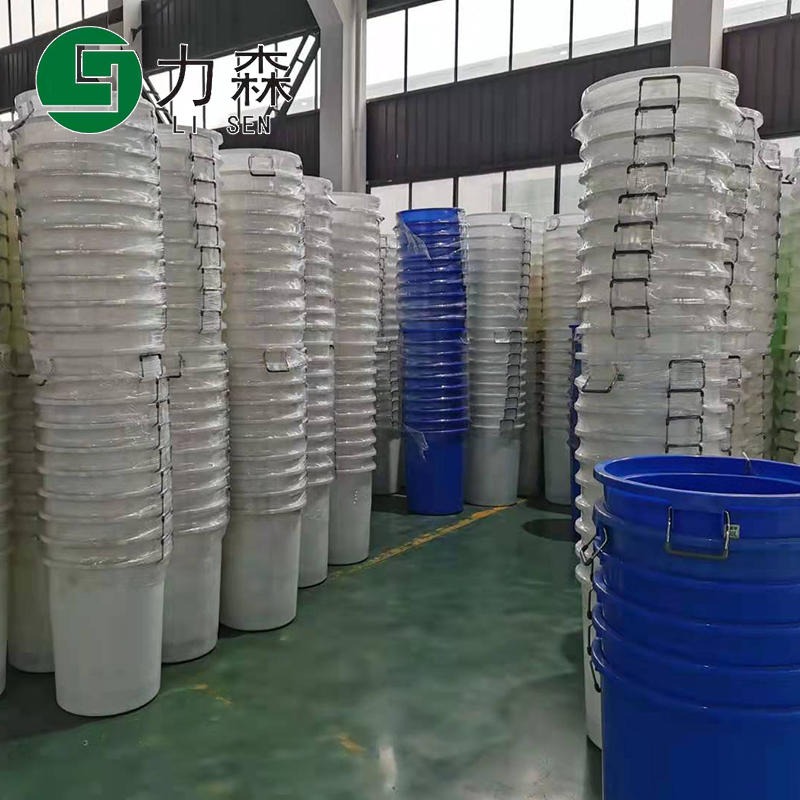 无锡圆形水桶防腐水桶江苏力森厂家直销批发厨余垃圾桶图片
