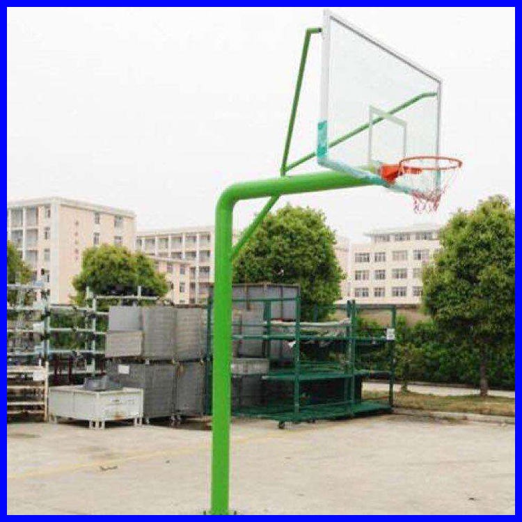 全箱独臂篮球架 平箱液压篮球架 隆胜体育 学校固定篮球架