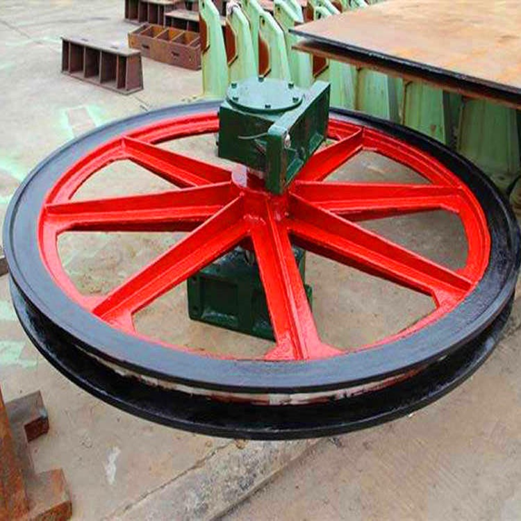 矿用提升天轮 600凿井天轮 带底座固定式天轮厂家供应图片