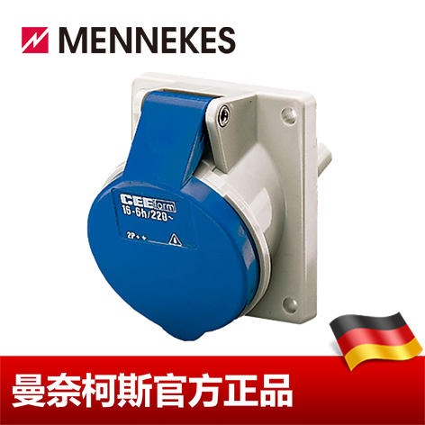 工业插座 MENNEKES/曼奈柯斯 工业插头插座 货号 1463 16A 3P 6H 230V 德国进口