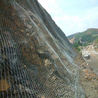 湖北武汉主动边坡防护网,落石防护网,公路边坡防护网,钢丝绳网,茂群丝网