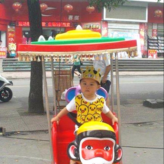 户外猴抬轿单台价格  西游记造型猴子抬轿  小型儿童游乐设备图片