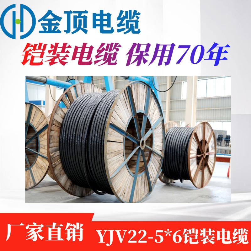 YJV22铠装电缆 国标铜芯电缆 四川电缆厂 厂家直销 YJV22-5x4 金顶电缆