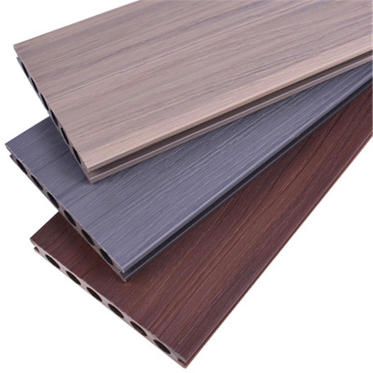 二代共挤木塑地板户外塑木地板 圆孔方孔实心木塑地板 爱诺德 安徽厂家直销
