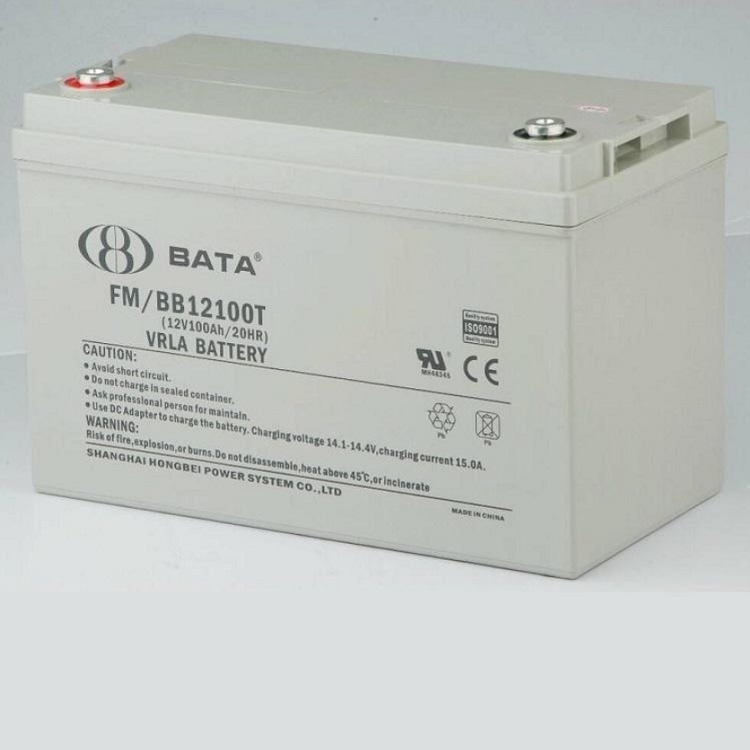 BATA蓄电池FM/BB12100T鸿贝蓄电池12V100AH医院学校机房不间断电源