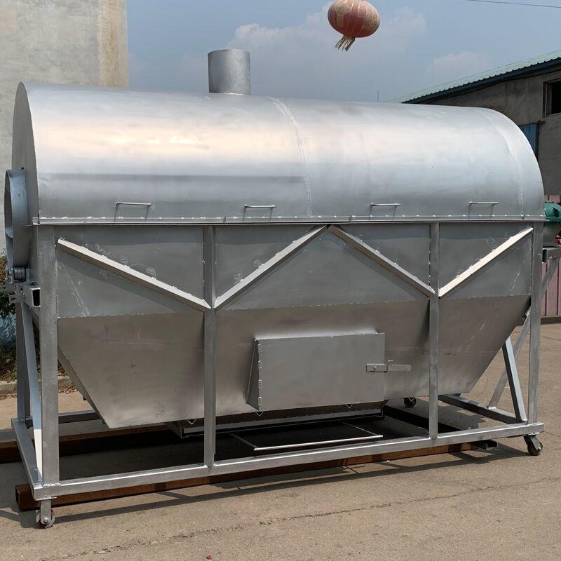 加厚钢板 燃煤炒货机 不锈钢玉米炒籽机 自动控温 滚筒炒货机生产厂家