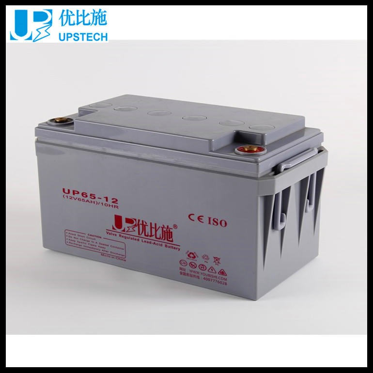 铅酸电池 工频UPS电池电压 12V65AH优比施厂家直销 ups直流电压384V安装图片
