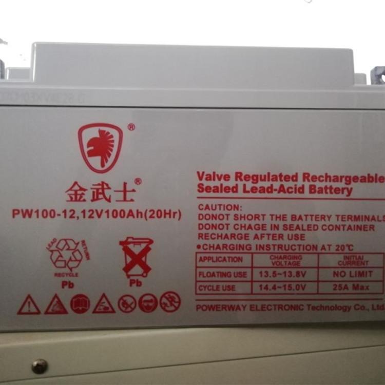 金武士蓄电池PW100-12 12V100AH免维护应急储能专用蓄电池