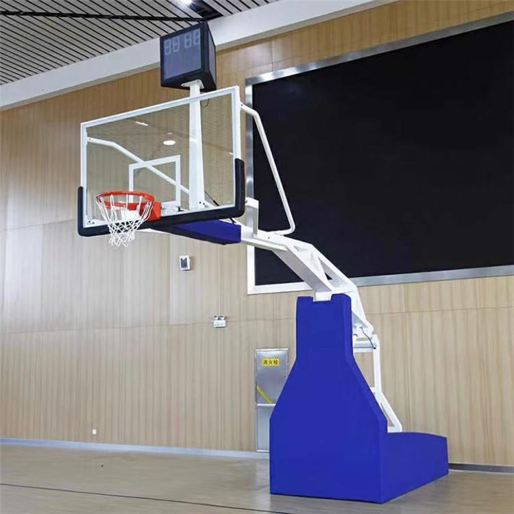 加固圆管篮球架 标准仿液压篮球架现货龙泰体育